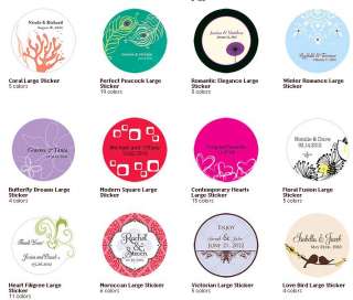 Wedding Circle Personalized Large Stickers For Small Tins, Favor 