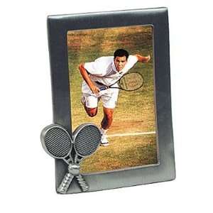  Pewter Tennis Racquets Picture Frame
