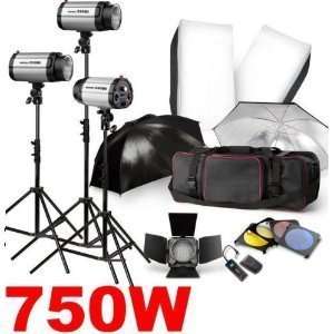  750w Professional Photography Flash Strobe Kit Camera 