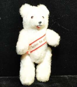   Straw Stuffed Antique vintage Teddy Bear jointed rare german tag toy