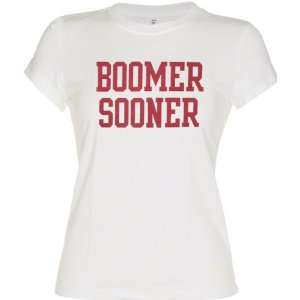   Sooners Womens White Boomer Sooner T Shirt