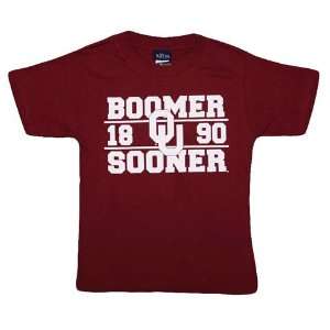  Oklahoma Sooners Youth Block Print T Shirt Sports 