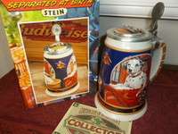 BUDWEISER STEIN CS421 Separated at Birth~LIDDED COLLECTIBLE ANHEUSER 