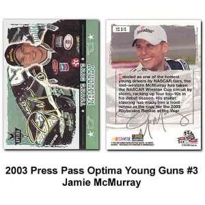  Press Pass Optima Young Guns 03 Jamie Mcmurray Card 
