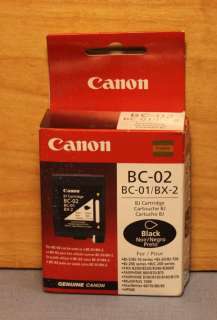 Canon BC 02 BC 01/BX 2 Black BJ Cartridge NOS  