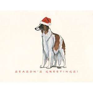  Borzoi in Santa Hat Boxed Christmas Notecards Everything 