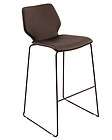 LumiSource Contemporary Orson Bar Stool Brown Seat w/ M