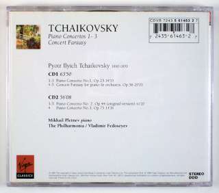 TCHAIKOVSKY PIANO CONCERTOS 1 3 PLETNEV FEDOSEYEV CD 724356146327 