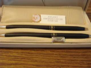  No. 2541 Ladies CLASSIC BLACK Ball Point Pen & Pencil Set New in Box