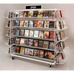 Black 20 Shelf Grid Shelving Store Display Gridwall Fixture 1100 DVD 