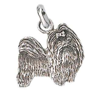    Shih Tzu Sterling Silver Dog Themed Jewelry Charm Glitzs Jewelry