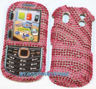 For Samsung U460 Intensity 2 II Pink Zebra Jewel Bling Glitter Phone 