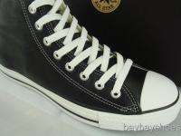 CONVERSE ALL STAR LEATHER HI BLACK/WHITE MENS ALL SIZES  