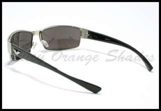   Fashion Sunglasses for Men METAL Frame SILVER BLACK/MIRROR Lens