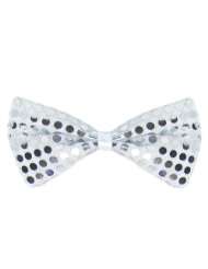 Silver Sequin Bow Tie ~ Fun Costume Party Accessories (STC12058)