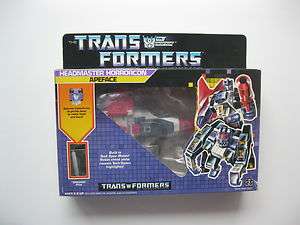 G1 TRANSFORMERS HEADMASTERS HORRORCON *APEFACE* 100% COMPLETE W/ BOX 