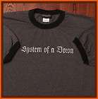 System Of A Down SOAD Heavy Metal Music Band Logo Ringer Dark Gray XL 
