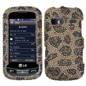  MYBAT Leopard Skin/Camel Diamante Protector Cover for LG 