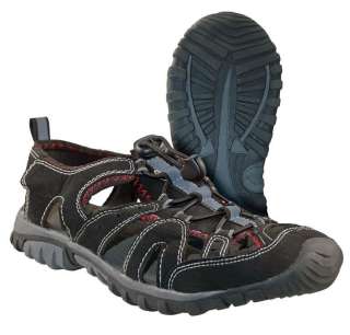 Itasca HARBOR LITE 229704 Mens Black Red Slip On Bungee Lace Hiking 