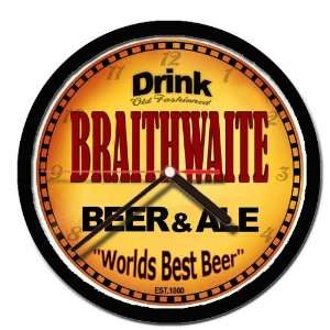  BRAITHWAITE beer and ale cerveza wall clock Everything 