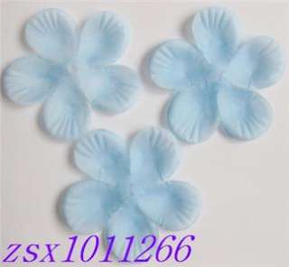 100 blue Silk flower Petal wedding girl dress Appliques  