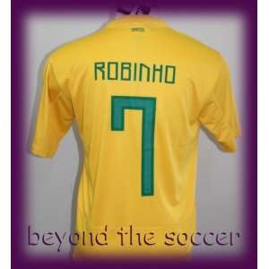 BRAZIL BRASIL HOME ROBINHO 7 FOOTBALL SOCCER JERSEY MEDIUM  