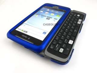 BLUE RUBBERIZED HARD SHELL SNAP ON CASE COVER HTC TMOBILE G2 PHONE 