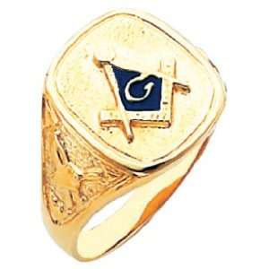   Otis Masonic 3rd Degree Blue Lodge Open Back Ring (Size 10.5) Jewelry