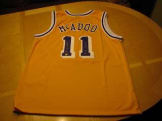 BOB McADOO Signed & Show Authenticated Lakers Jersey*** detailed 