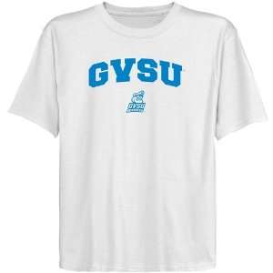  Grand Valley State Lakers Youth White Logo Arch T shirt 