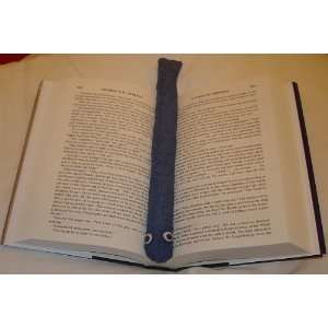 Blue Denim Booksnake A Handmade Weighted Bookmark    the Perfect Gift 