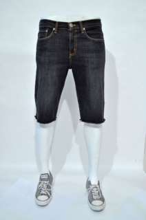 Skinny shorts, mens. rinse black cut off Made in USA  