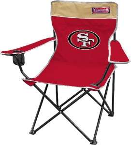   49ers Deluxe Folding Chair Coleman Tailgate Tailgating Seat NEW  