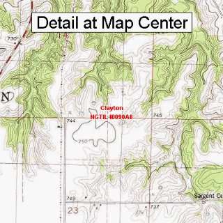  USGS Topographic Quadrangle Map   Clayton, Illinois 