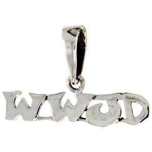   WWJD What would Jesus do Talking Pendant, 1/4 in. (6mm) tall Jewelry