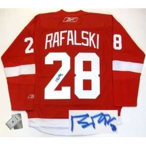  Brian Rafalski Signed Detroit Red Wings 08 Cup Jersey 