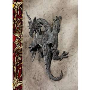  13.5 Winged Wall Dragon Sculpture Statue Figurine   2 