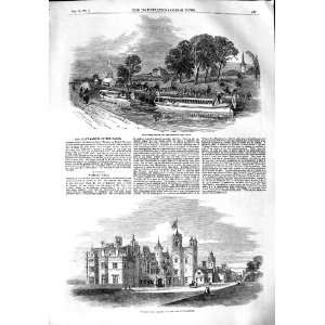  1851 STATE BARGE BRIDGEWATER CANAL WORSLEY ELLESMERE