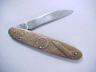   Knoxville TN Souvenir BRASS Pocket Knife Parker Cut Co. Boone  