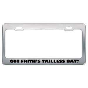  Got FrithS Tailless Bat? Animals Pets Metal License Plate 
