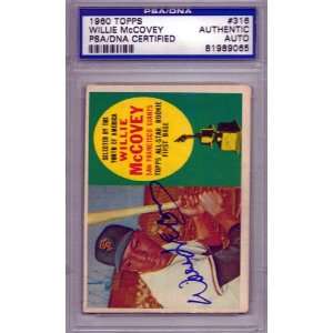 Willie McCovey Autographed 1960 Topps Card PSA/DNA Slabbed #81989065 