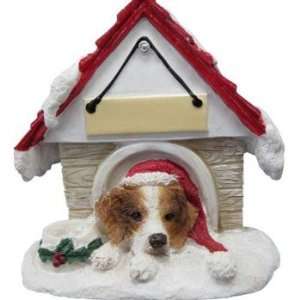  Brittany in Doghouse Christmas Ornament