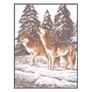 Call of the North Hautman Brothers (Wolf/wolves Throw Blanket From 