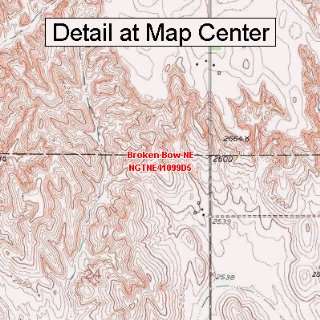  USGS Topographic Quadrangle Map   Broken Bow NE, Nebraska 