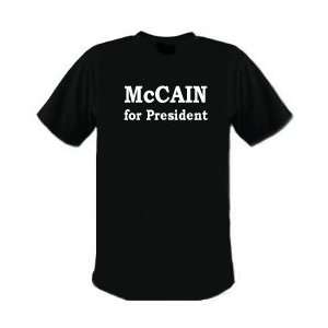  McCain for President Black Tshirt 