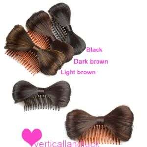 New Cute Bow Bowknot Wig Hair Clip Comb Fancy Dress  