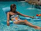   Swimming Pool Vinyl Foam float Folding Baja Chair   AQUAMARINE