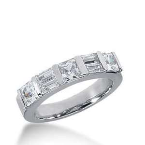  950 Platinum Diamond Anniversary Wedding Ring 3 Princess 