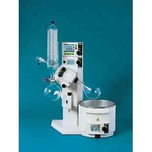 Rotary evaporator with digital display, safety coated vertical 