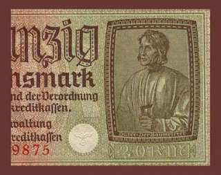 20 REICHSMARK Note NAZI GERMANY   1940   Dürer ART   VF  